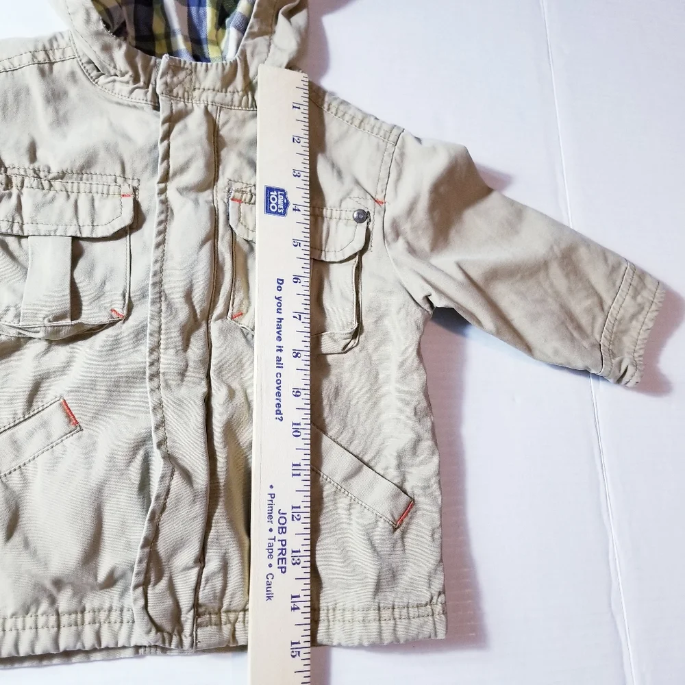 GENUINE KIDS FROM OSHKOSH TAN UTILITY JACKET SIZE 12 MONTHS